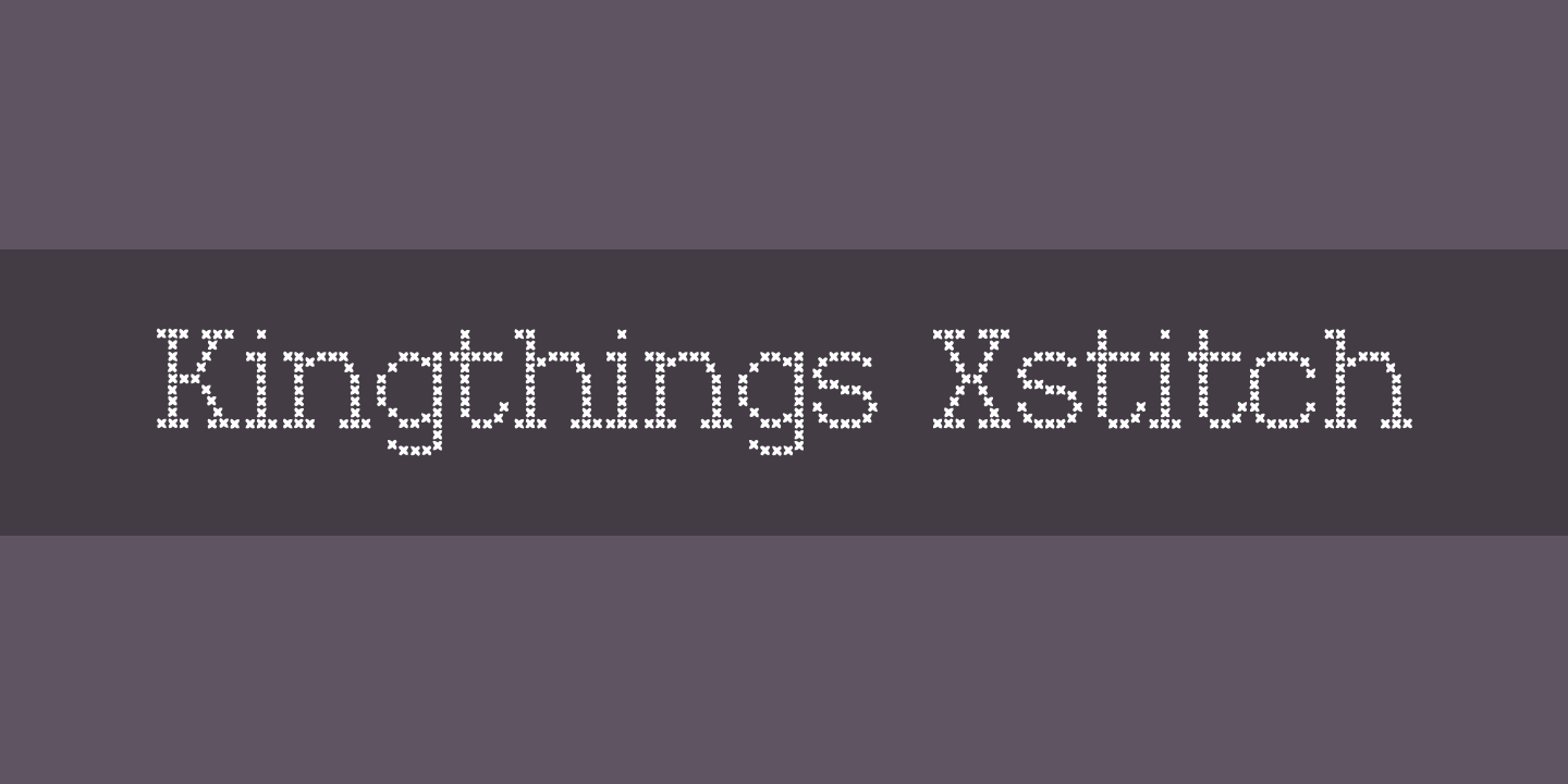 Пример шрифта Kingthings Xstitch
